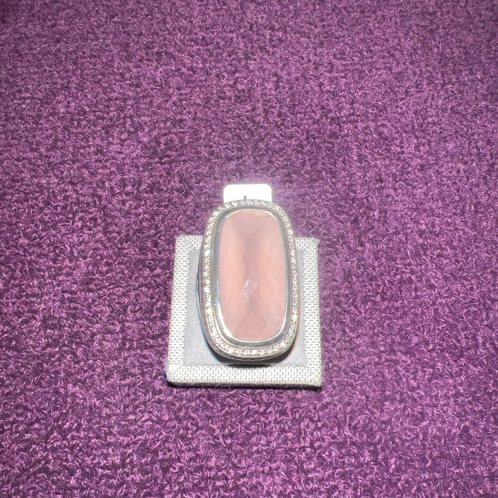 David Yurman sterling silver pink cocktail ring
